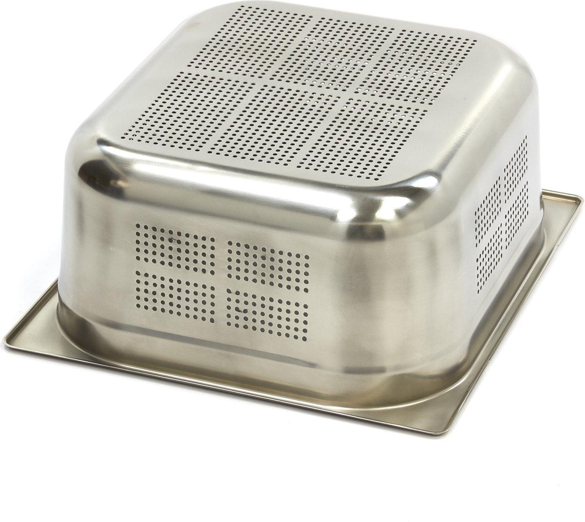 Geperforeerde GN Bak 2/3GN - 150mm - 325 x 354 mm - RVS - Gastronorm Bak/ GN Container met Gaatjes - Maxima