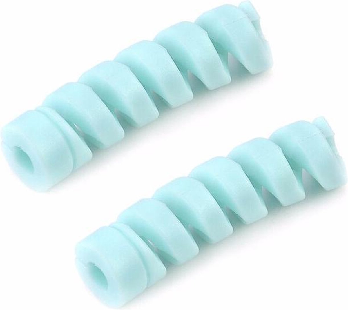 Kabelbeschermer 2 stuks set - Kabel beschermer iPhone en Samsung - Blauw