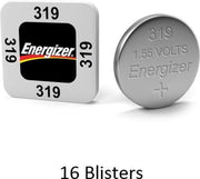 16 stuks (16 blisters a 1 stuk) Energizer Zilver Oxide Knoopcel 319 LD 1.55V