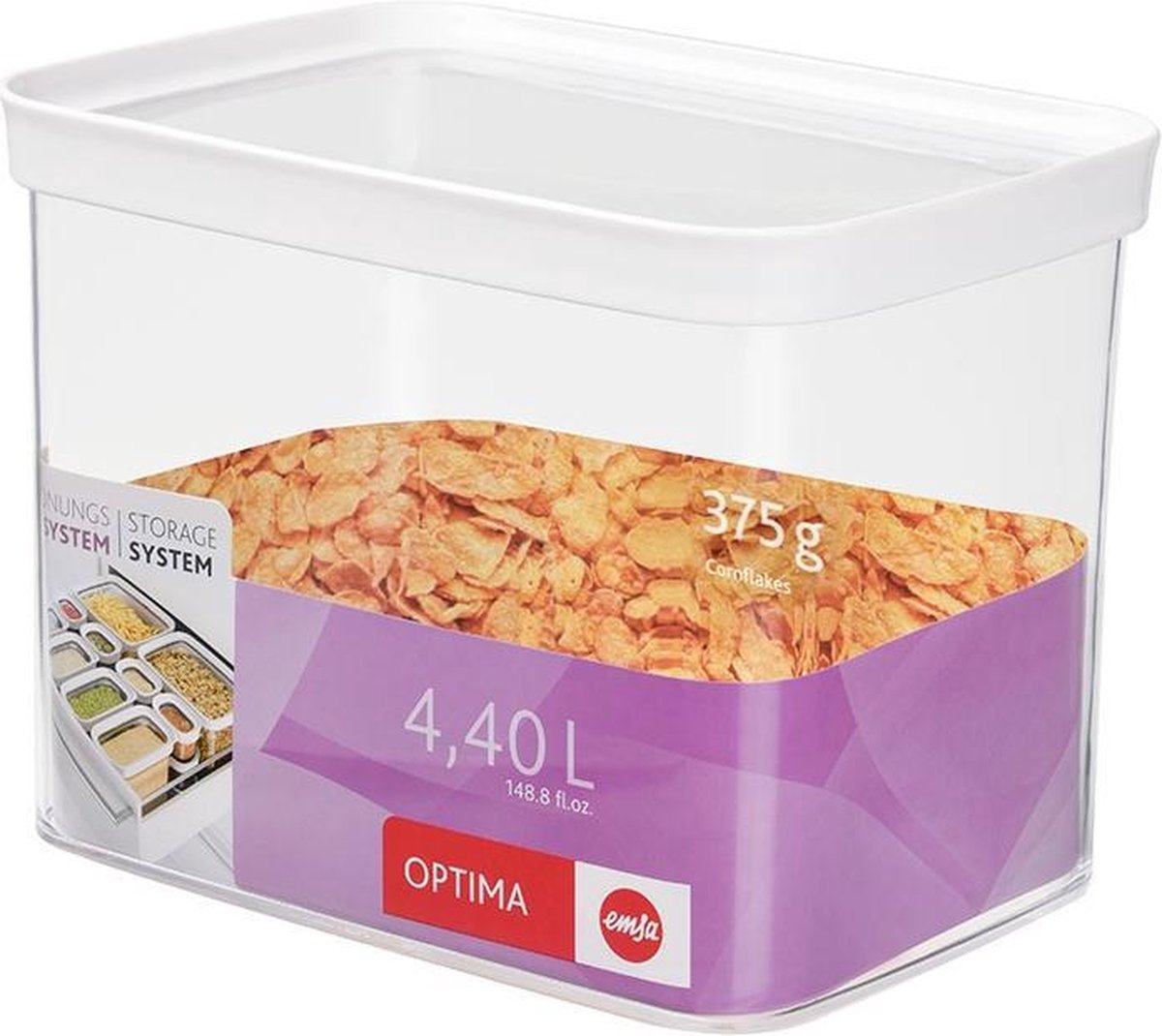 OPTIMA vershouddoos. rechthoekig. 4.4L