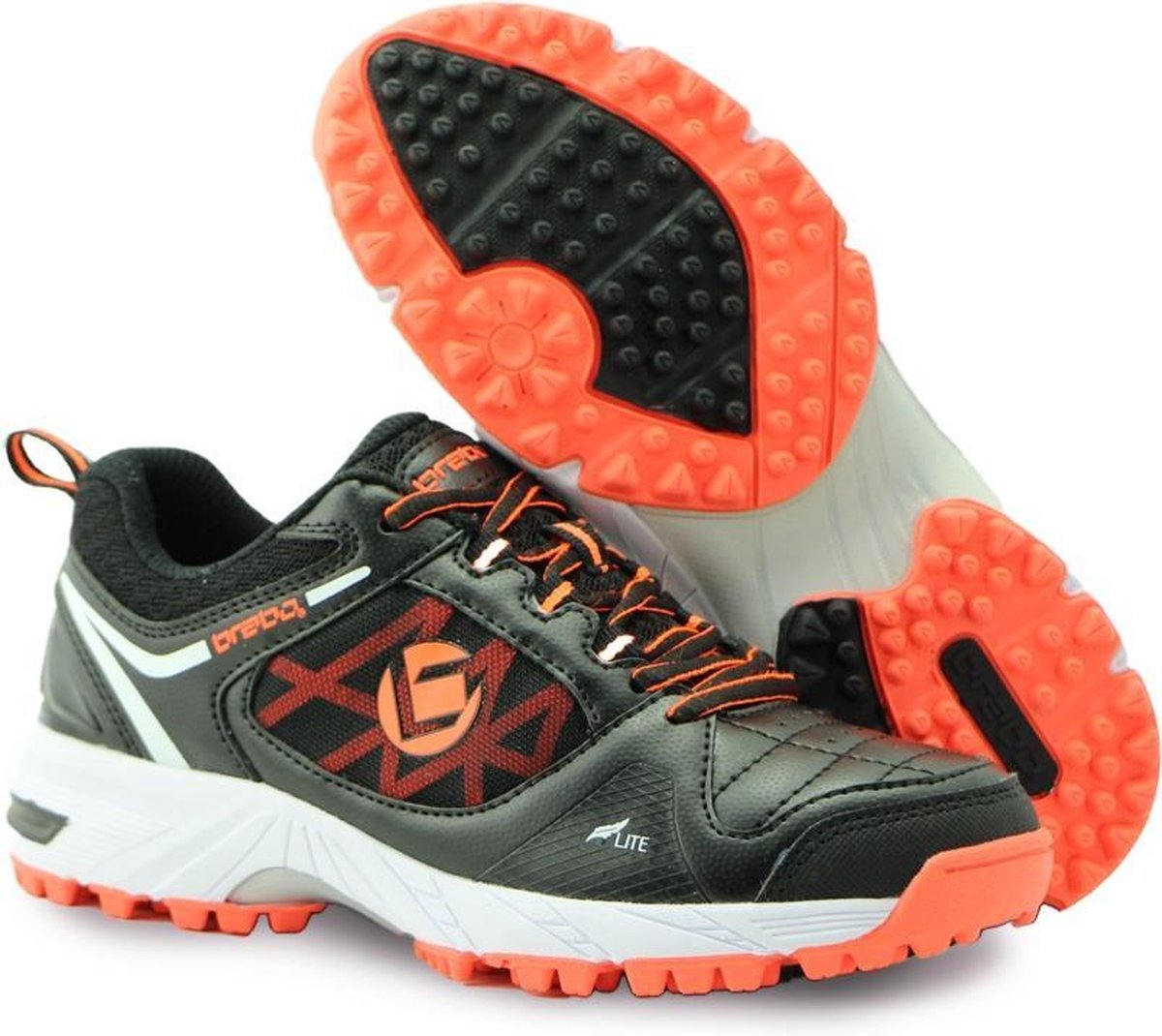 Brabo Brabo Tribute shoe Black/Orange Hockeyschoenen Unisex - Orange