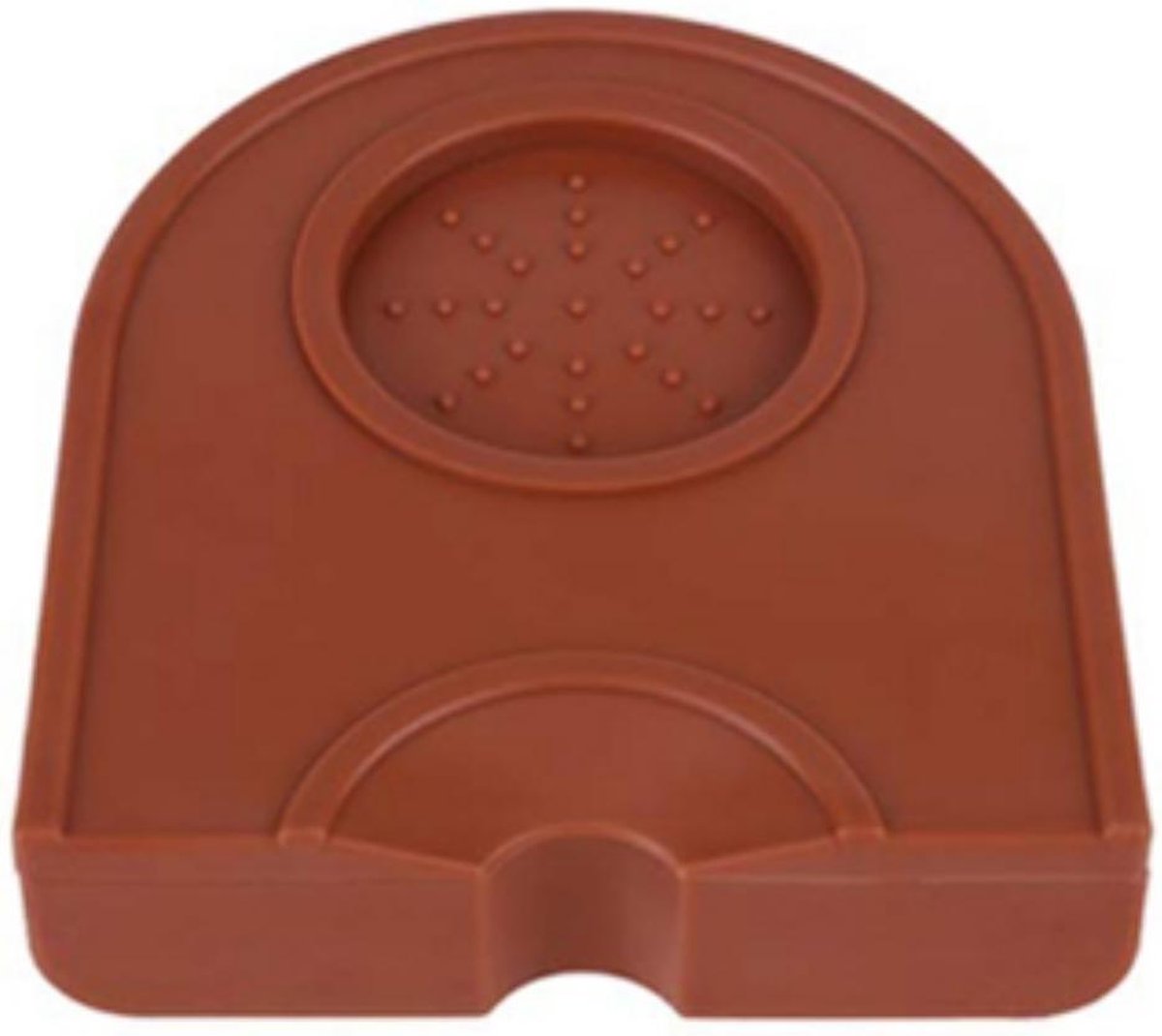 tamper mat - hoek - bruin - tampermat - tampingmat - tamperhouder - barista tools - barista-accessoires - thuis barista - thuisbarista