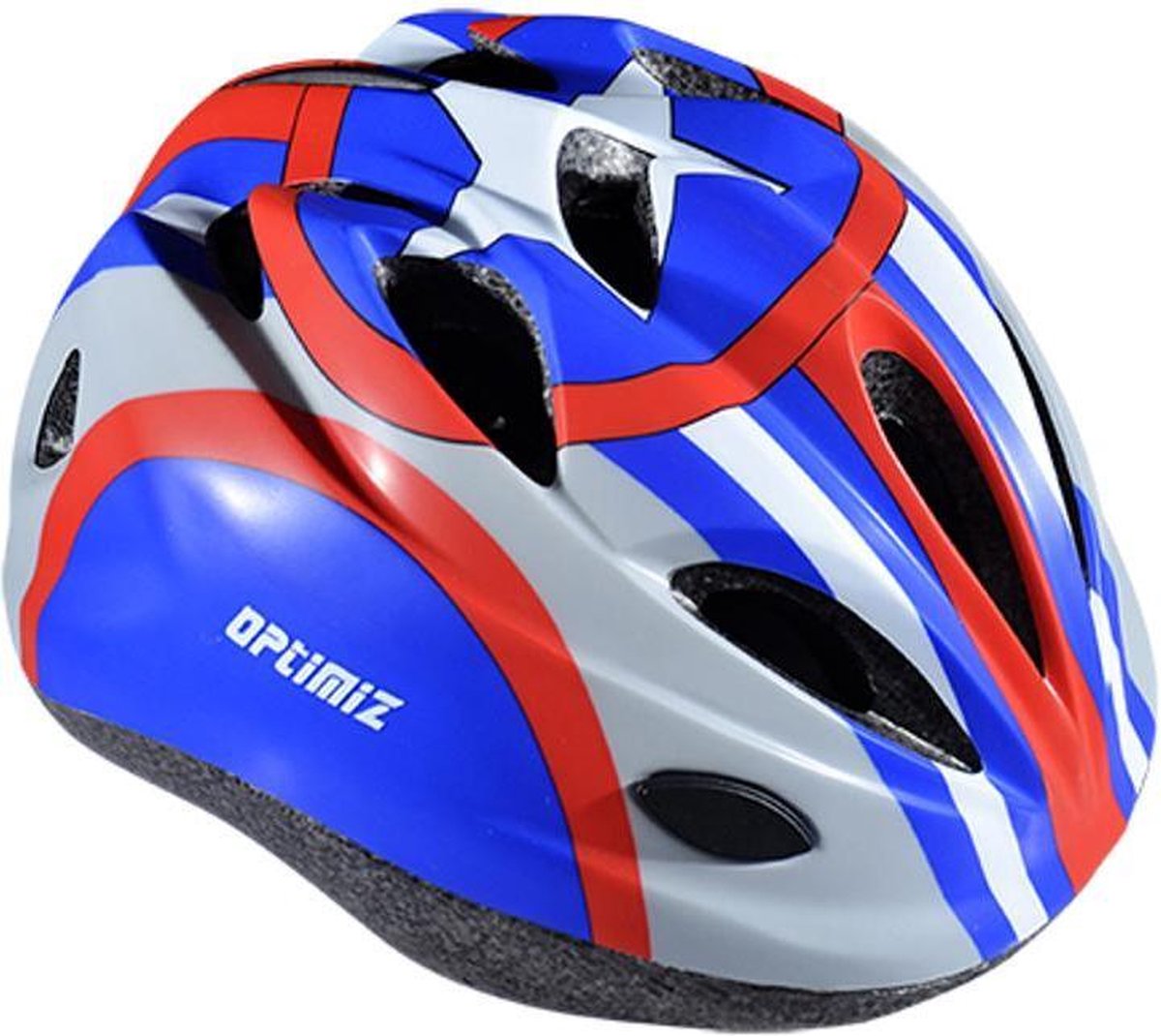 kinderhelm Optimiz - Fietshelm voor kinderen - Kinderfietshelm - Captain America - Small 52-56cm - slechts 210gram