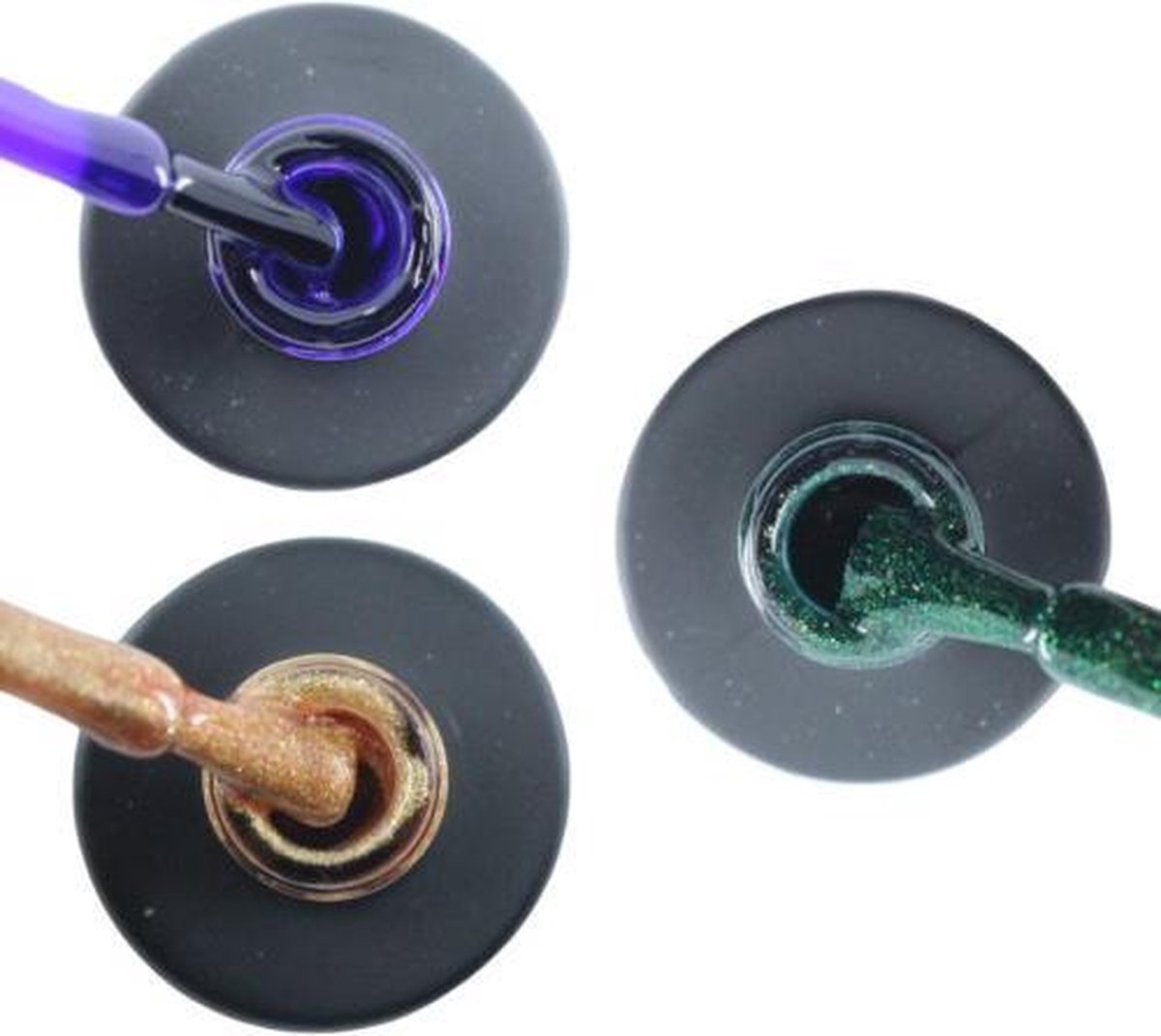 Influence Gellac 3 x 10 ml - PRECIOUSPURPLE & ROSEGOLD & GUILTYGREEN - UV / LED Gellak - Gel nagellak - Gel lak - Paars Goud Groen