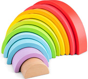 New Classic Toys Houten Regenboog Stapelaar - 10 onderdelen