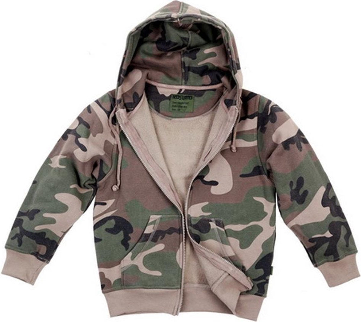 Fostex hooded kinder vest woodland camo