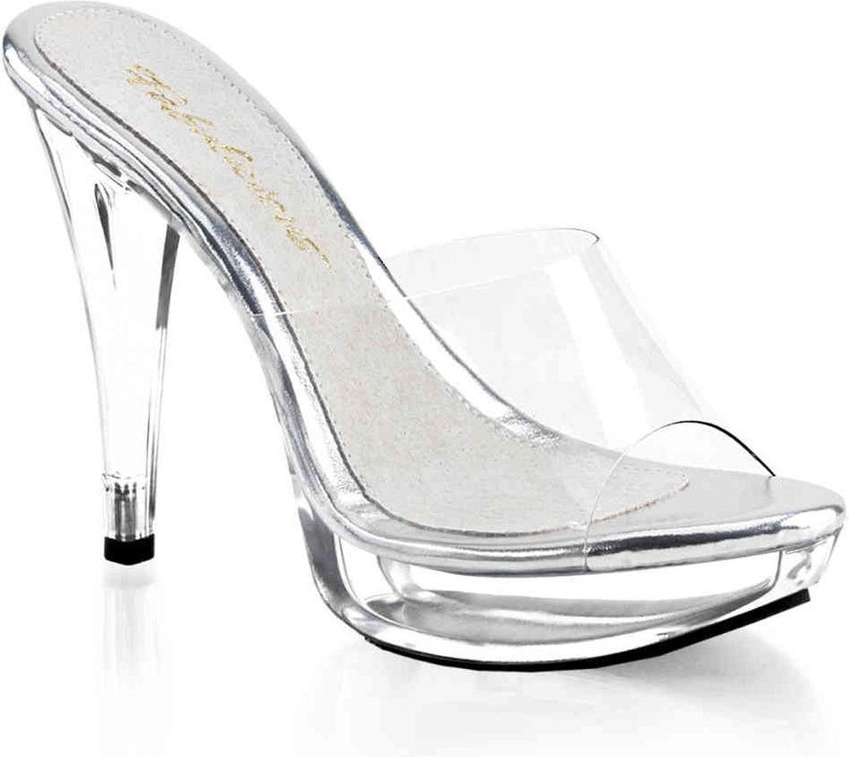 Fabulicious Muiltjes met hak -44 Shoes- COCKTAIL-501 US 13 Transparant