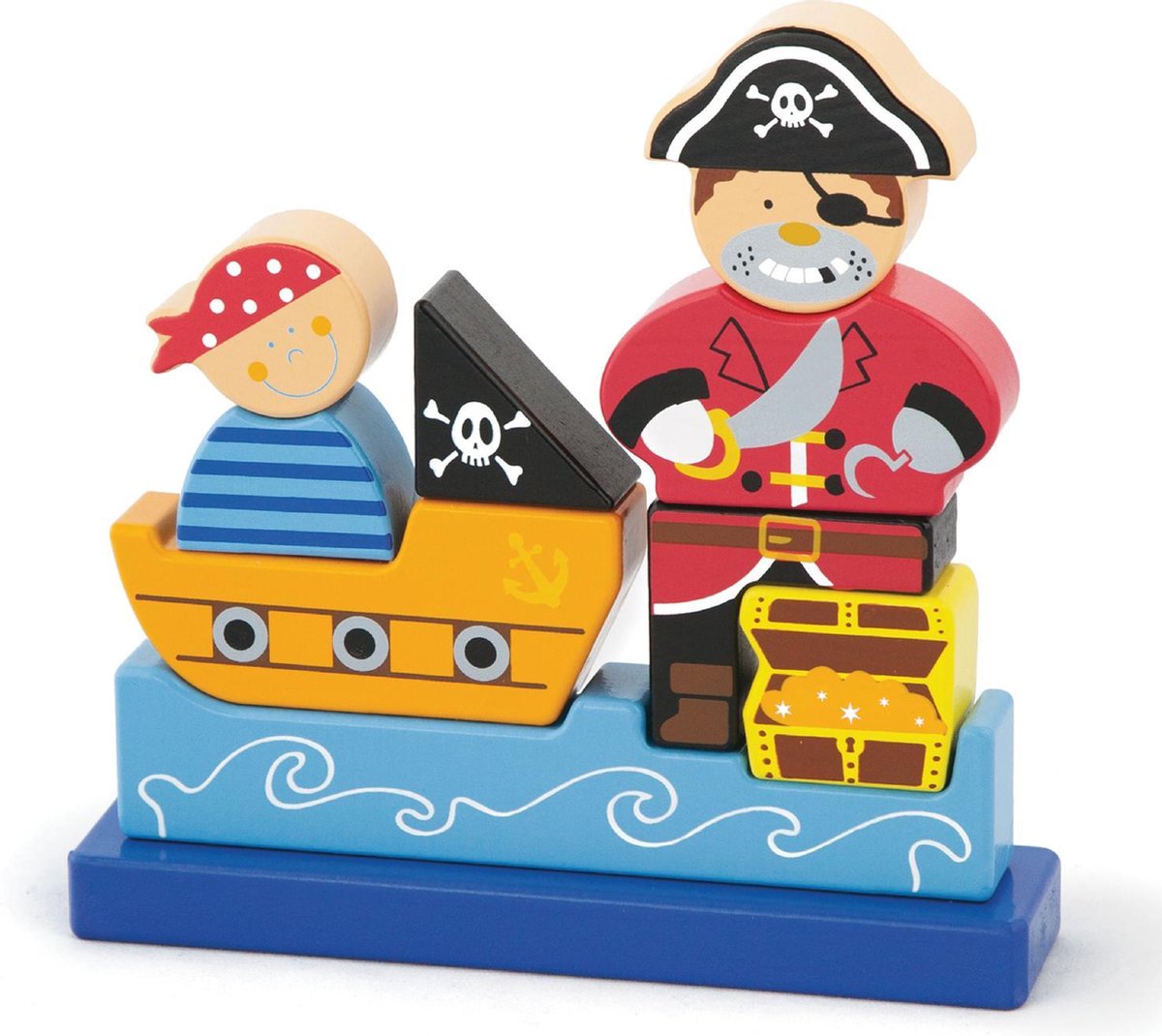 Viga Toys - Blokpuzzel Piraat
