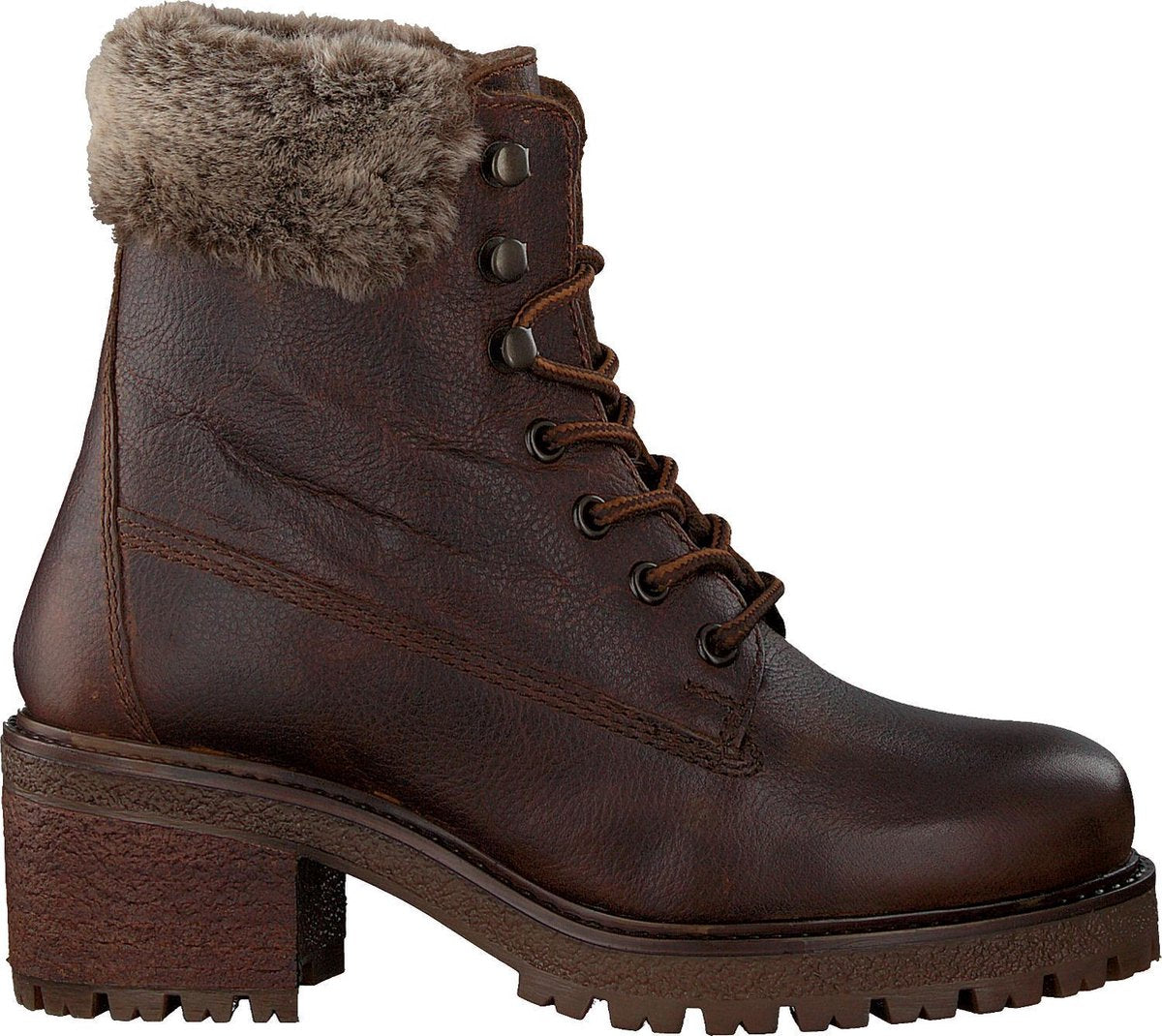Verton Munchen Veterboots - Laarzen Met Veters - Dames - Bruin - Maat 37