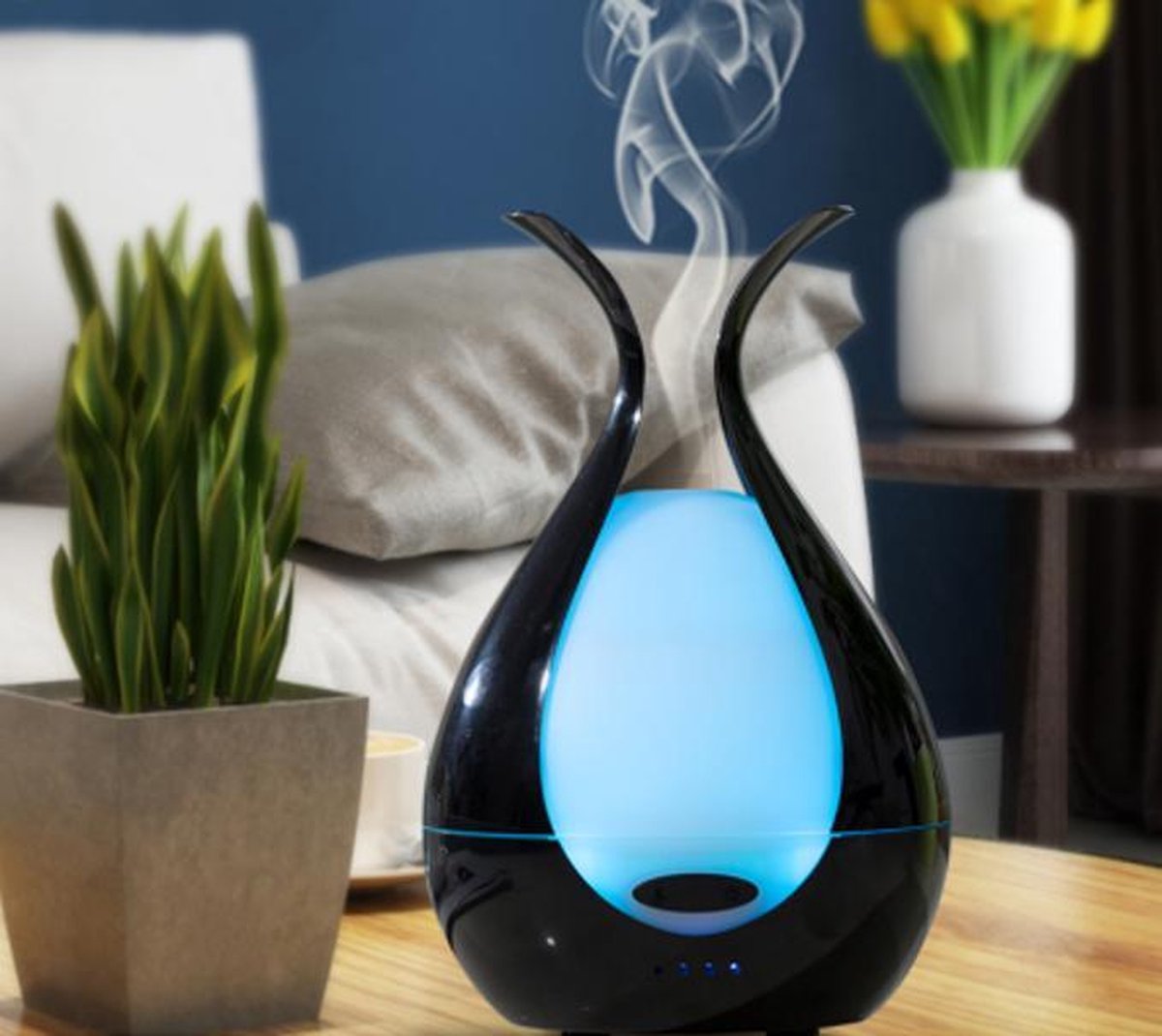 Seidon™ Aroma Diffuser - Zwart Vulkaan - Gratis Ebook - Luchtbevochtiger – Geur Verspreider