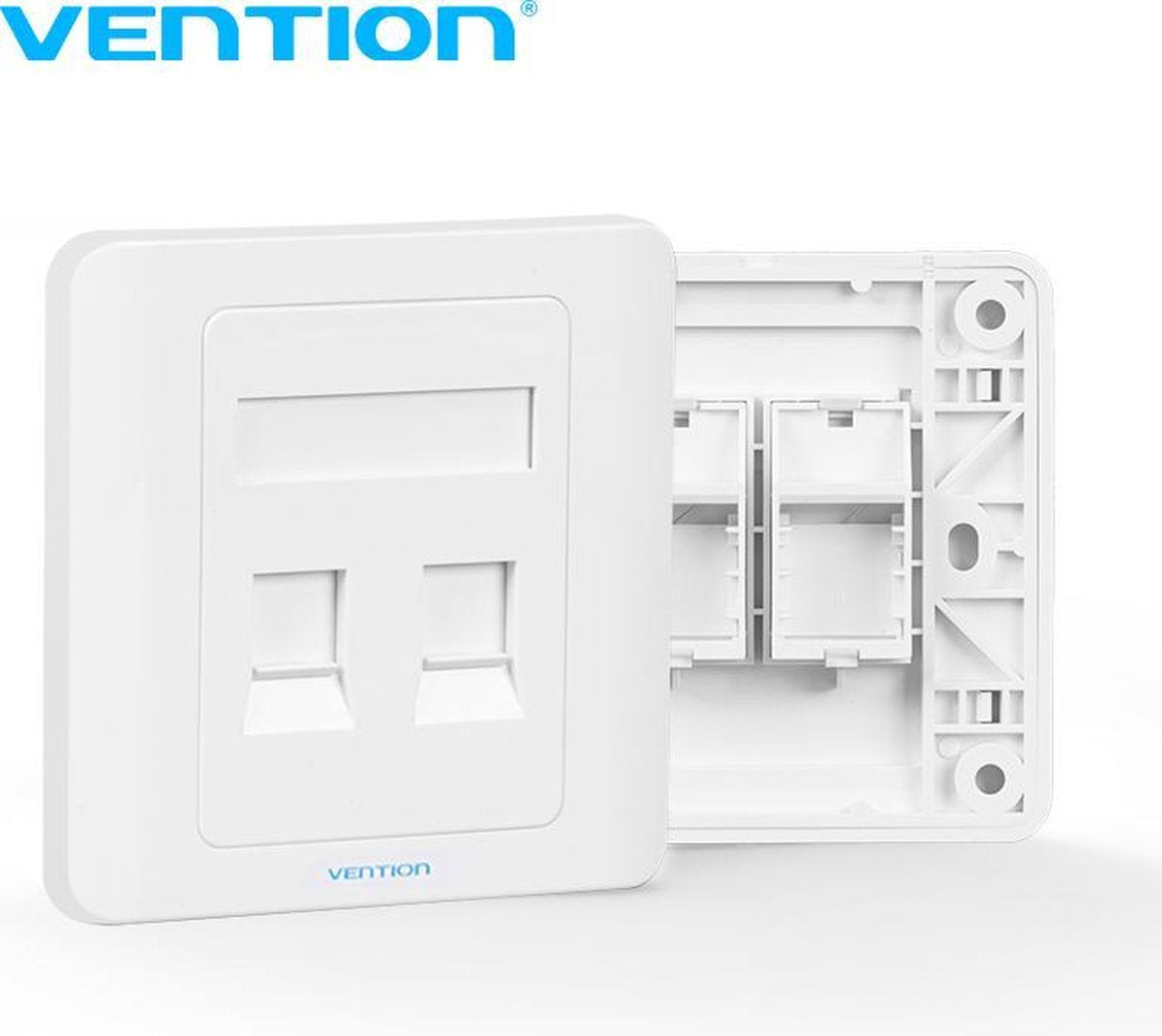 Vention Wandcontactdoos RJ45 Netwerk Inzetstuk 2 poorten
