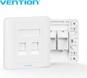 Vention Wandcontactdoos RJ45 Netwerk Inzetstuk 2 poorten