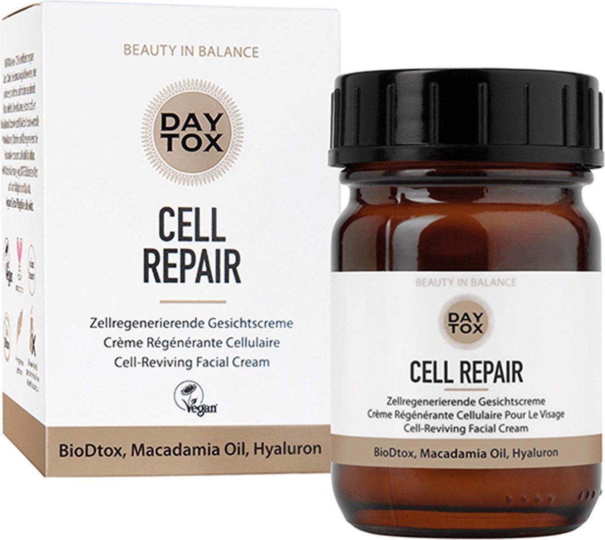 DAYTOX Cell Repair Cellregenererende anti-aging gezichtscrème met hyaluron en macadamia-olie