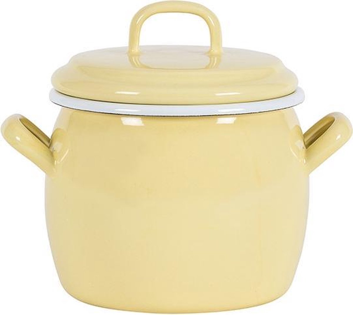 Kookpan met deksel Geel