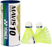 Yonex Shuttle Mavis 10 geel- Middle- koker- 3 shuttles