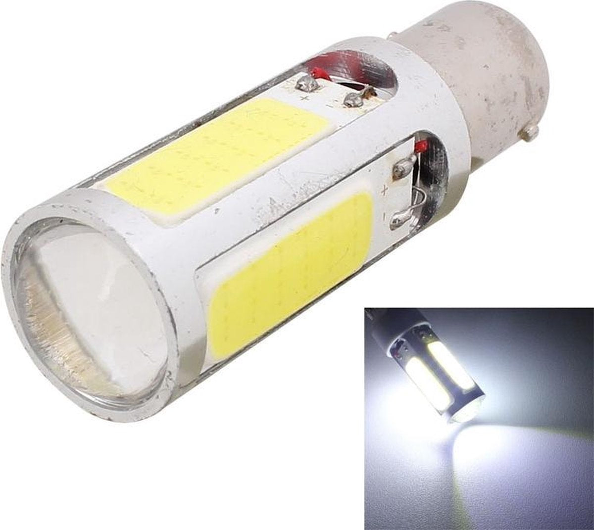 2 STKS 1157 / BAY15D 1250LM 20 W + 5 W 5 x COB LED Wit Licht Auto Remlicht Lamp