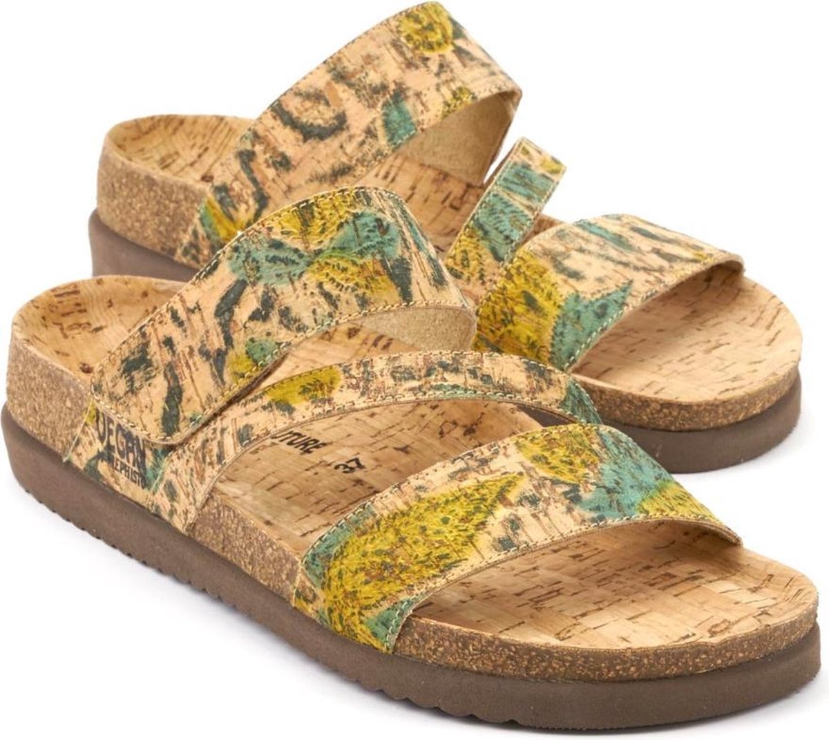 Mephisto BAMBOU dames slipper - groen - maat 37 - natuurlijk materiaal