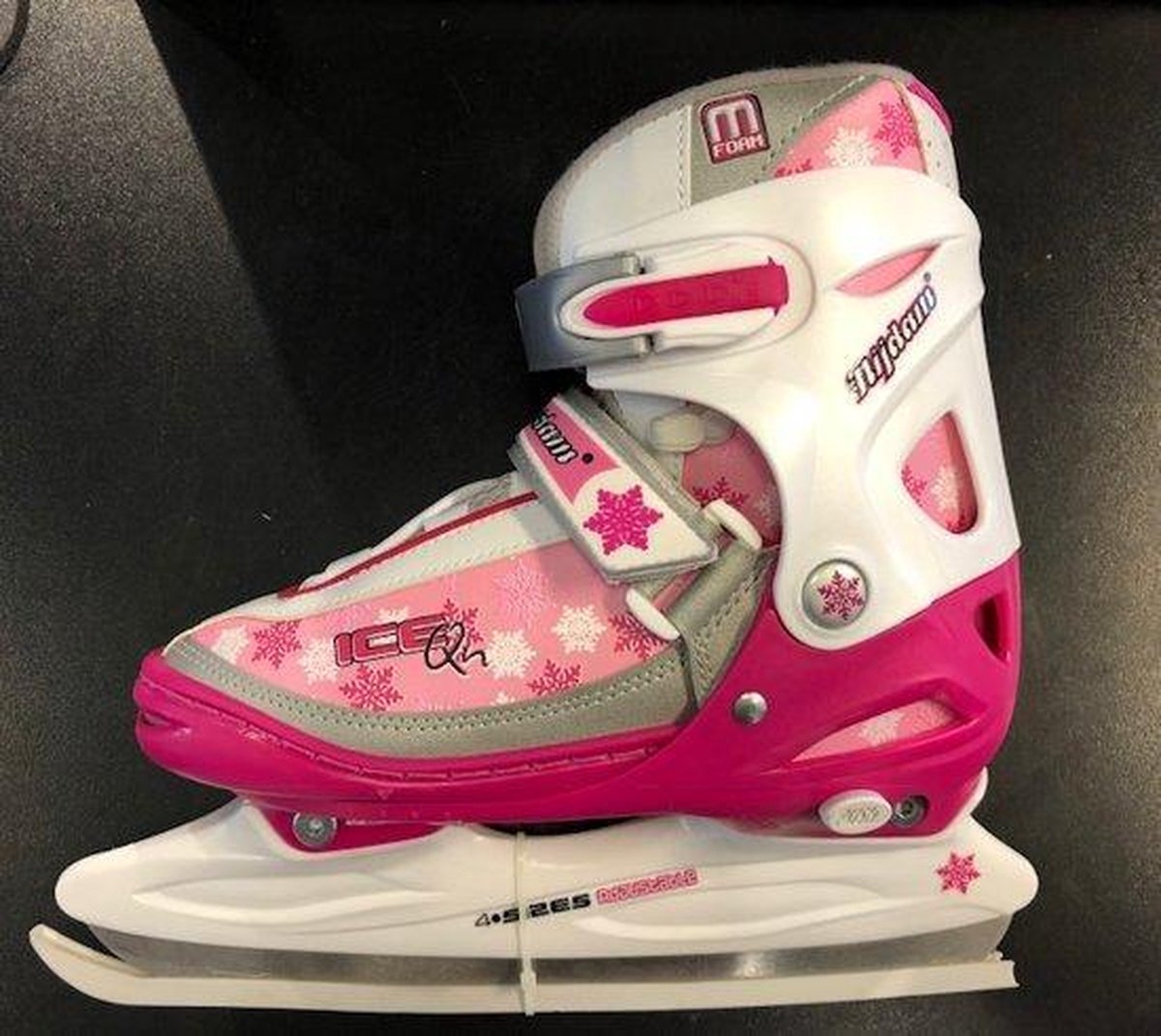 Nijdam 3149 Junior Kunstschaats Verstelbaar - Maat 34-37 - Semi-softboot - Fuchsia/Wit