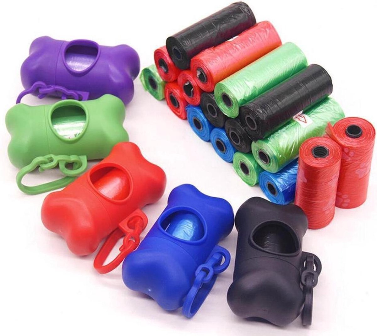 Hondenpoep Dispenser + 11 rollen poepzakjes