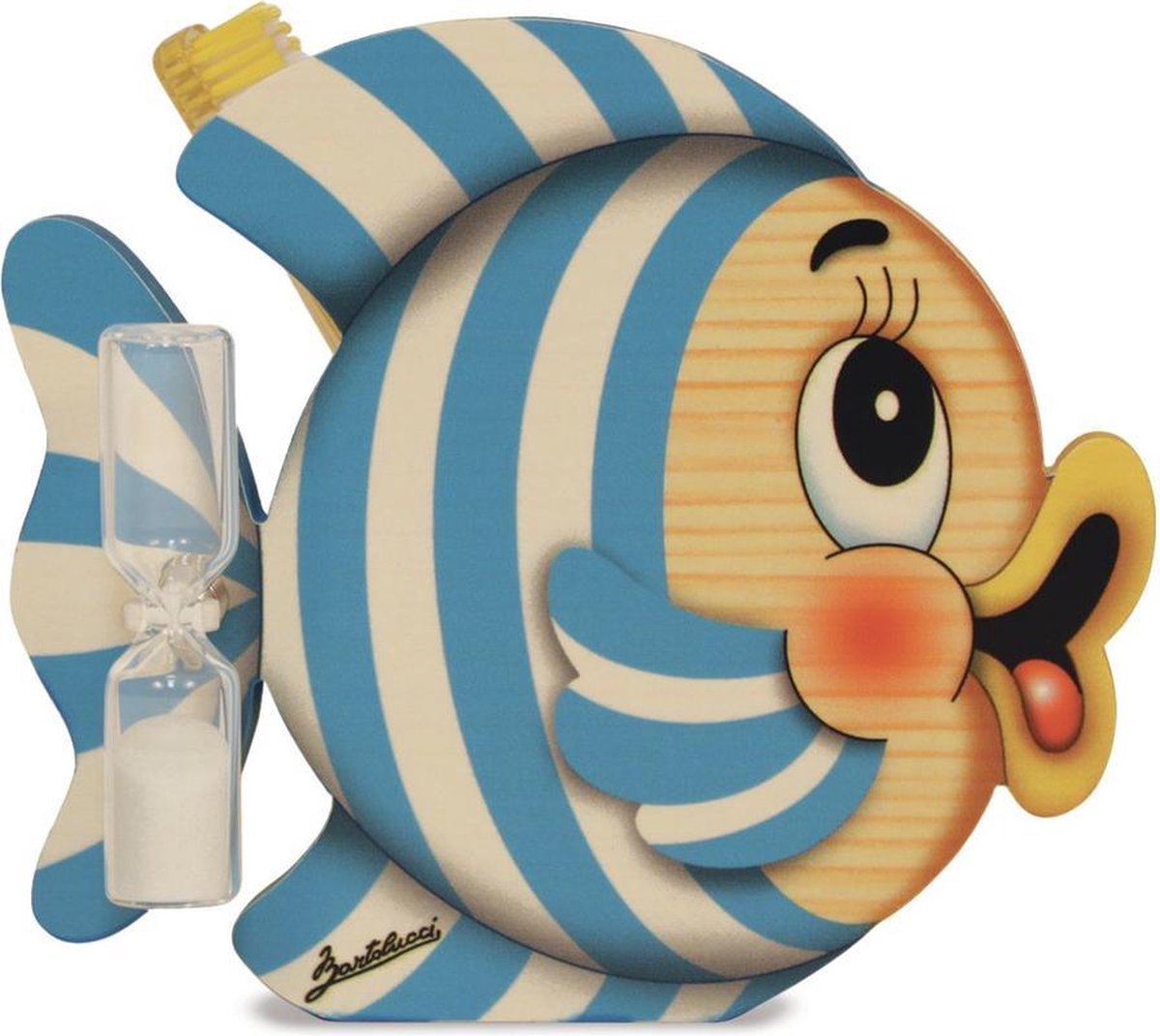 Tandenborstelhouder Vis met zandloper | Bartolucci | Hout