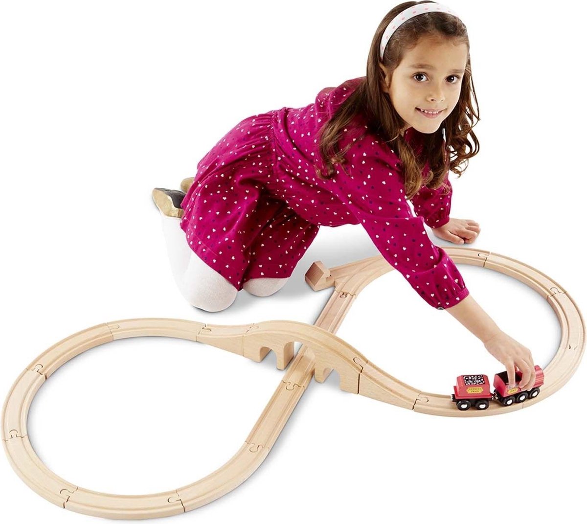 Melissa & Doug - Houten Achtfiguur Treinset