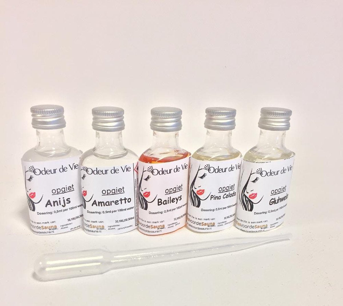 Cadeaupakket Sauna opgiet geur: 5x Drank 100ml