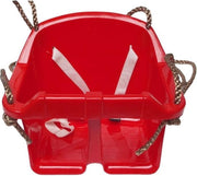 Babyschommel Basic Kunststof Rood met PP Touwen