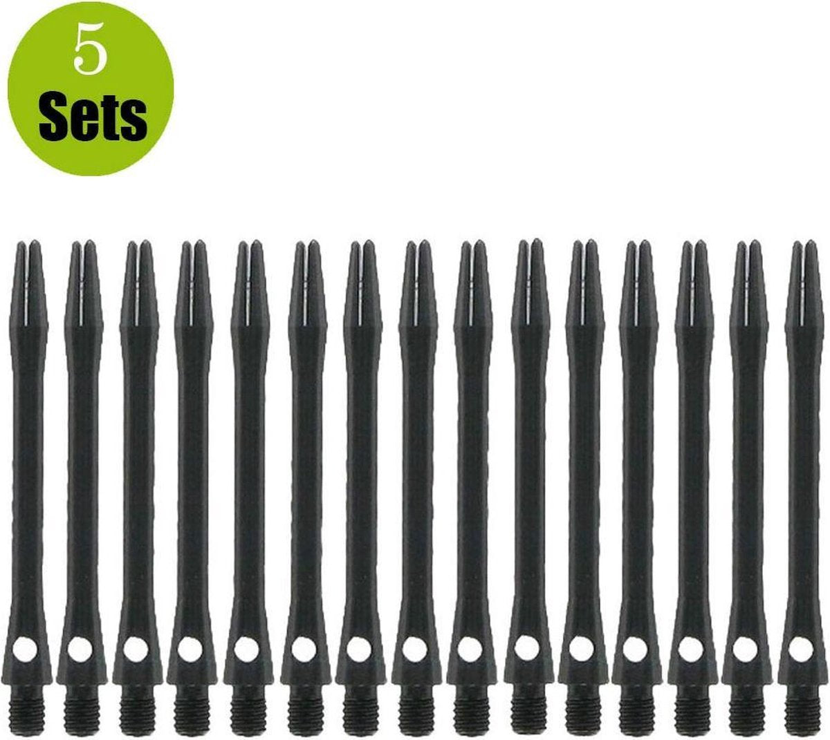 Aluminium Dart Shafts - Zwart - In Between - (5 Sets)