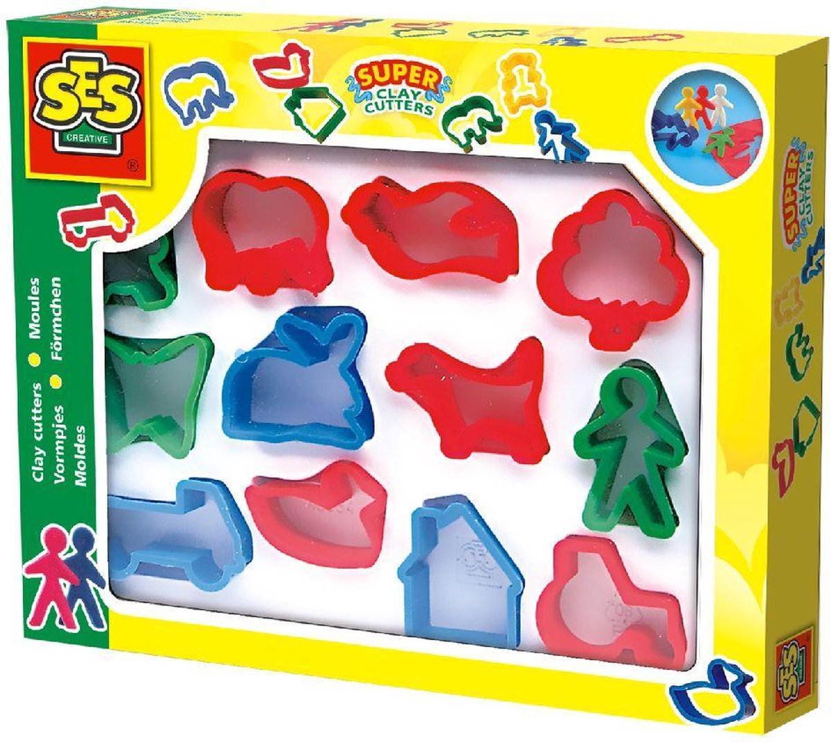 Ses 00884 Klei Vormpjes 12st + Ses 00498 klei 8x 90 gr.