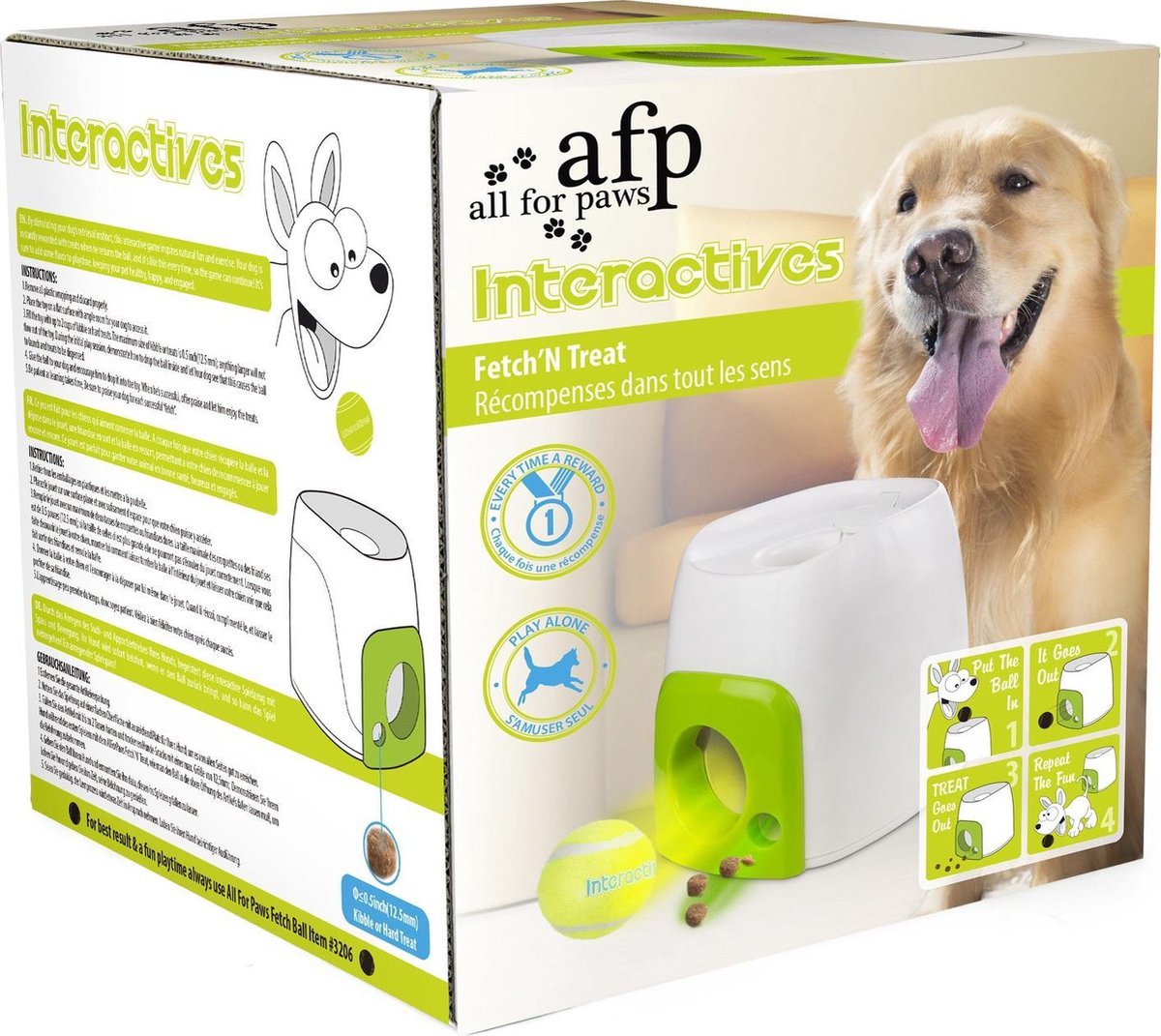 Afp Interactive Fetch 'N Treat - Hondenspeelgoed - 16 x 16 x 20 cm