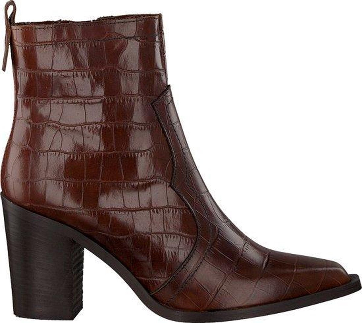 Notre-V Ah22 Enkellaarsjes - Enkelboots - Dames - Cognac - Maat 37