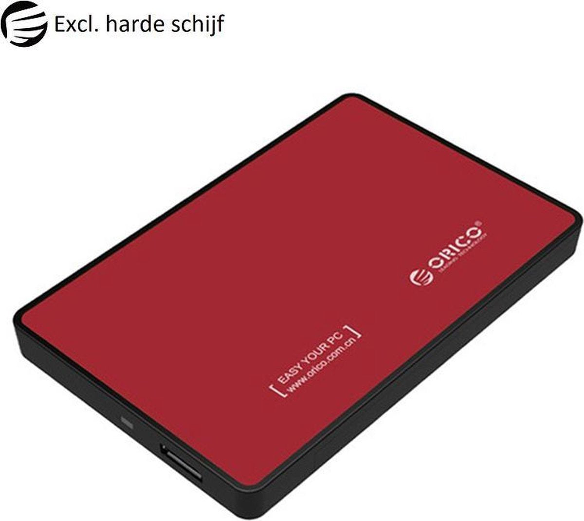 Orico Harde schijf behuizing 2.5 inch SATA HDD/SSD - Rood
