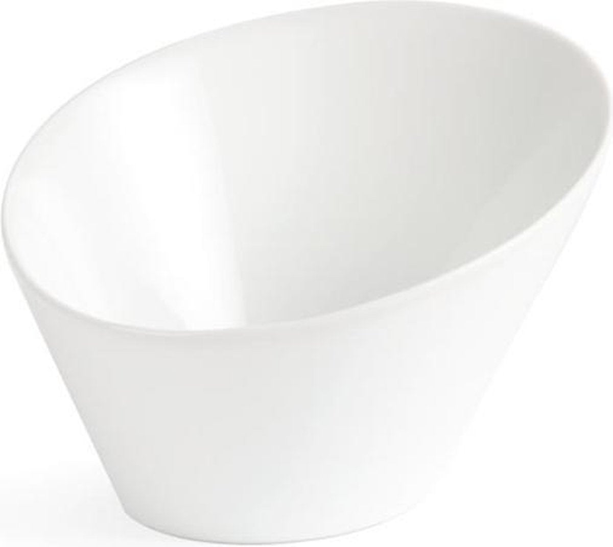 Olympia Whiteware ovale hellende kommen 13.3 x 15.4cm