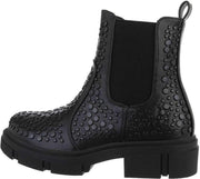 Chelsea boots zwart met platte studs Zwart / 36