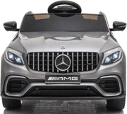 Elektrische Kinderauto Mercedes Benz GLC 63 S Zilver 12V Met Afstandsbediening FULL OPTIONS