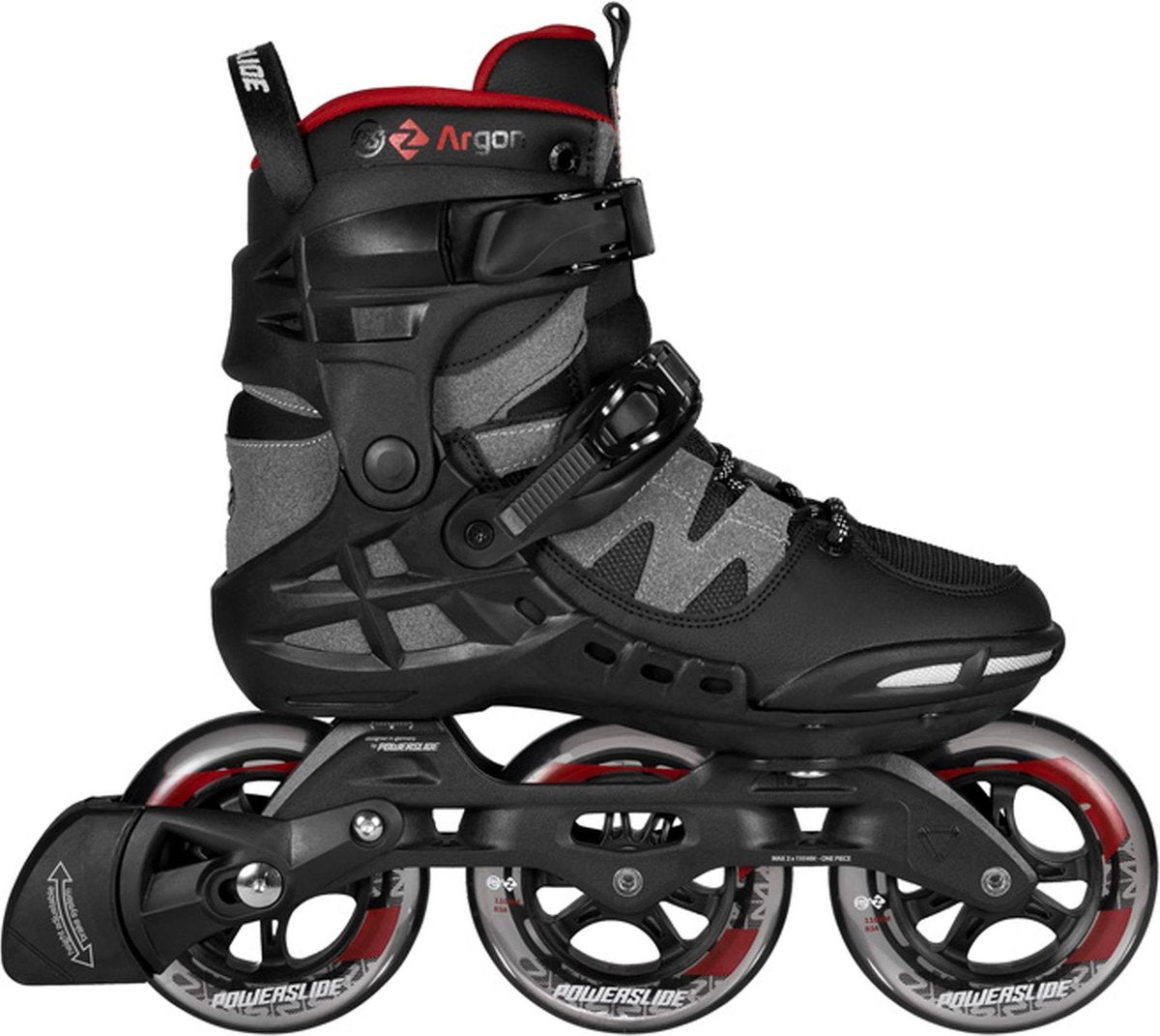 Powerslide Phuzion Argon Ash 110 Inlineskates - Maat 44 - Unisex - zwart/rijs/rood