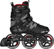 Powerslide Phuzion Argon Ash 110 Inlineskates - Maat 44 - Unisex - zwart/rijs/rood