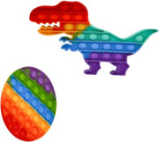 LOLA Pop It - Fidget Toys - Dino & Cirkel Popit Regenboog - Push Bubble - Anti Stress Angst Sensorisch Speelgoed - Perfect cadeau voor kinderen en volwassenen