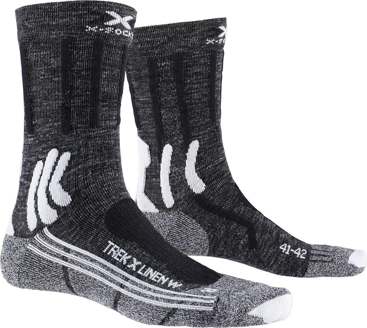 X-socks Wandelsokken Trek X Nylon/wol Zwart/grijs Maat 41/42