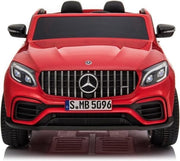 Elektrische Kinderauto Mercedes Benz GLC 63 S Rood 2 Persoons 12V Met Afstandsbediening FULL OPTIONS