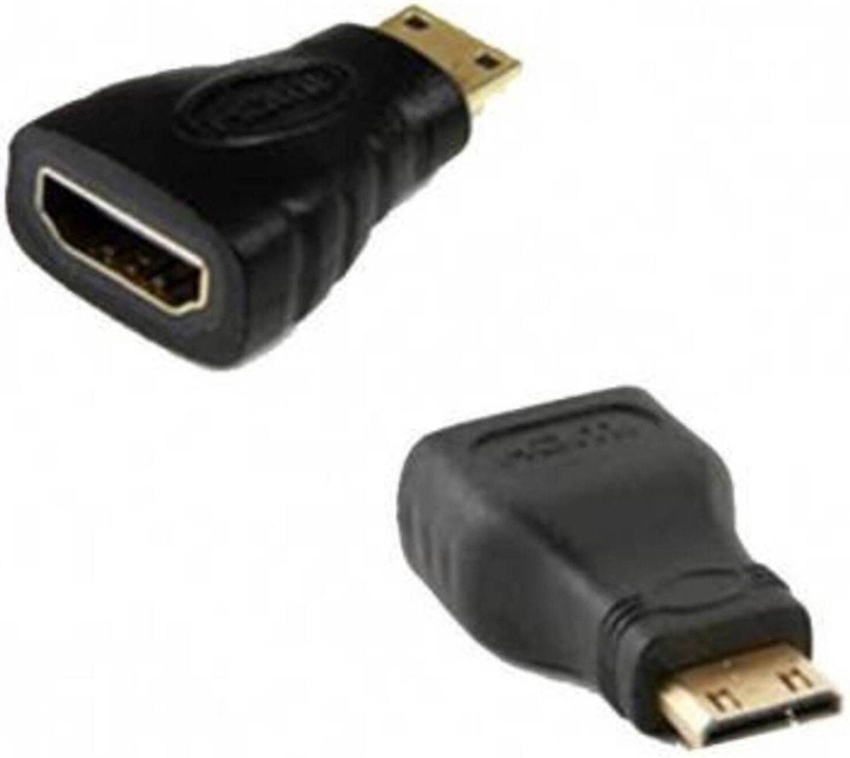 HDMI Female Naar Mini HDMI Male F / M Adapter HD TV Connector Adapter - Zwart