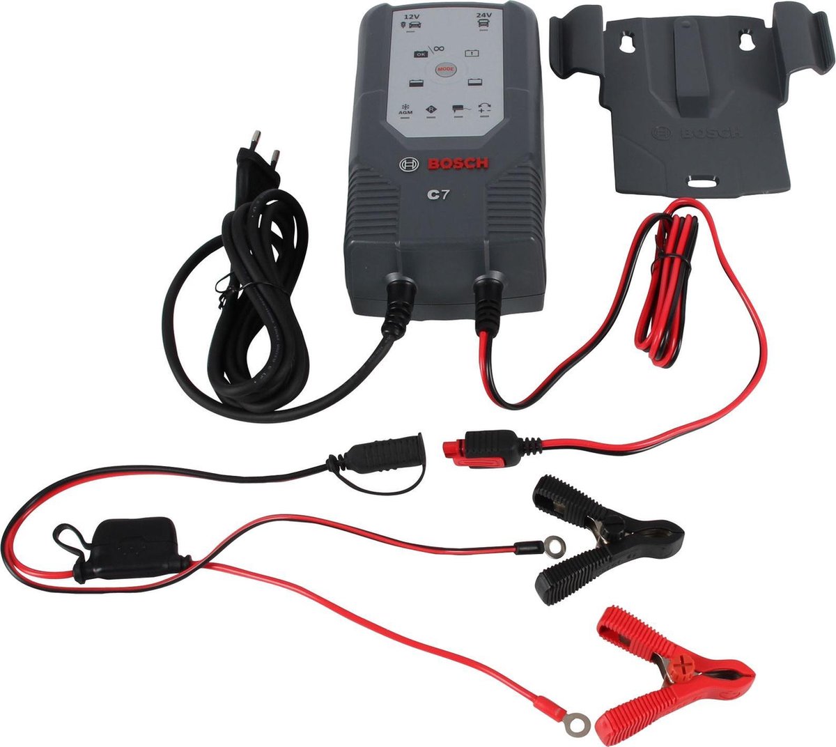 Bosch Acculader C7 12/24 Volt 14-230 Ah 7 Ampère Zwart