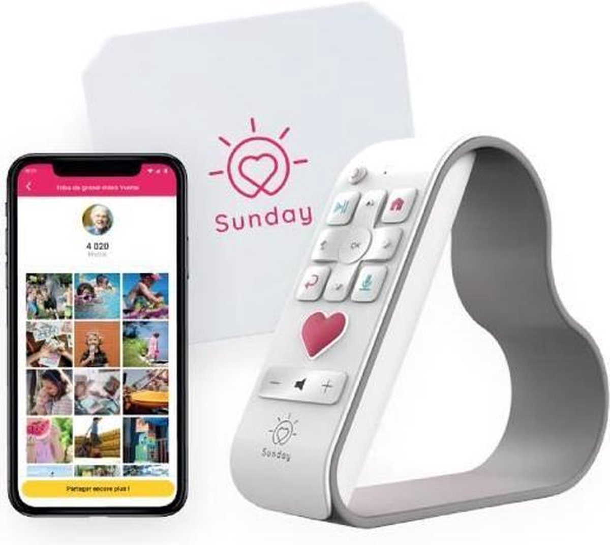 SUNDAY Box - Foto's en video's op tv - Innovatieve oplossing voor het hele gezin - Een eenvoudig hulpmiddel voor (grote) ouders