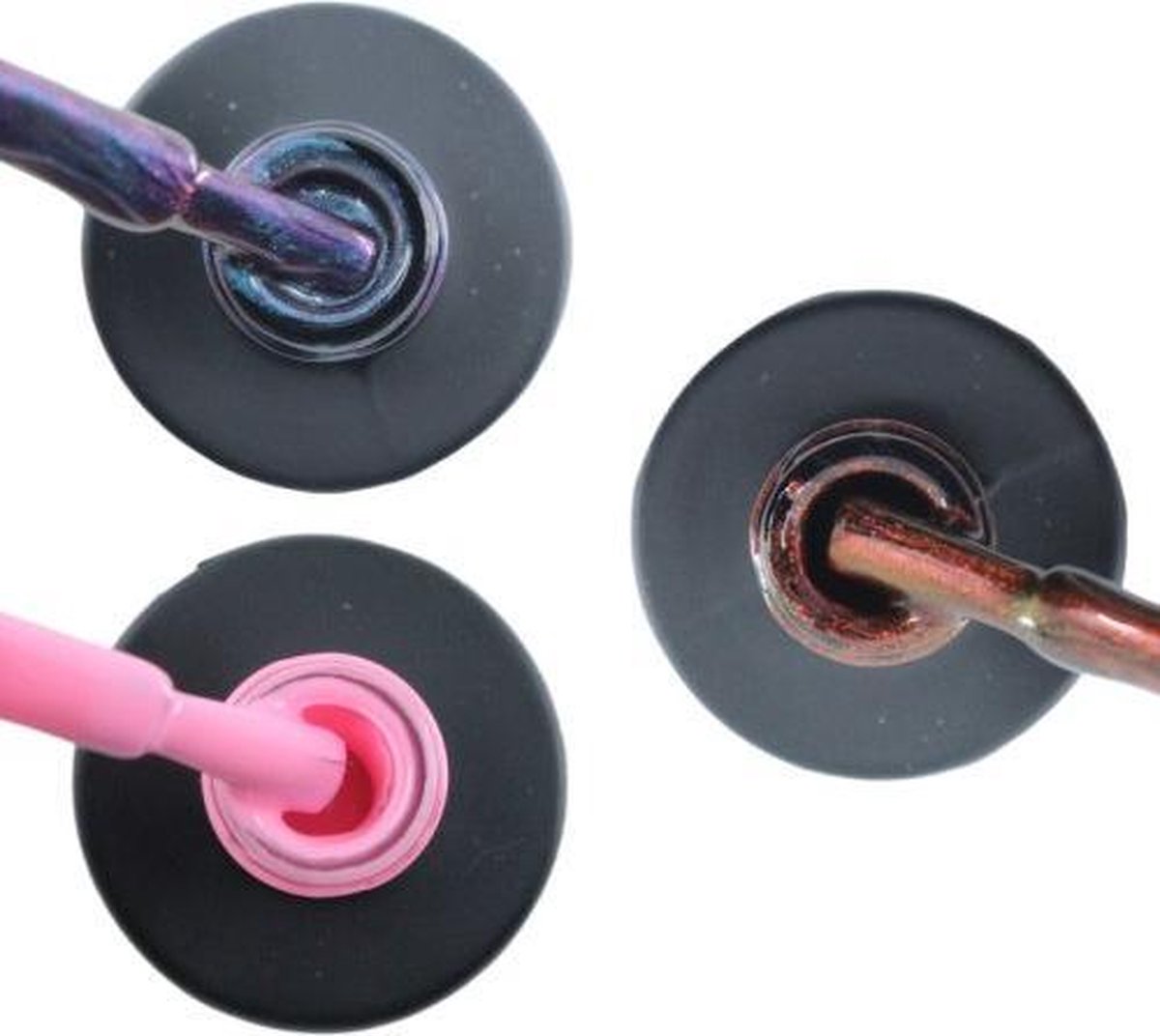Influence Gellac 3 x 10 ml - NIGHTCATEYE & PERKYPINK & ROSECATEYE - UV / LED Gellak - Gel nagellak - Gel lak - Blauw / Glitter / Magneet / Groen Roze Rood / Glitter / Bordeaux