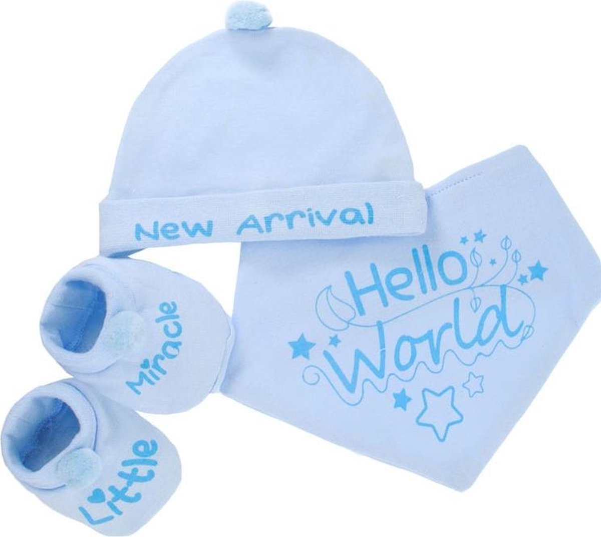 Soft Touch Babysetje Met Muts 3-delig Blauw 0-3 Maanden
