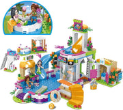 DW4Trading® Girls dreamhouse met zwembad en glijbaan 696 stuks Lego compatibel
