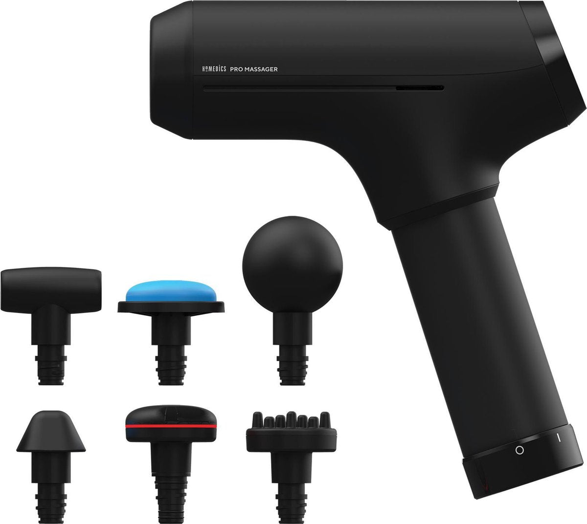 HoMedics PGM1000 Draadloze Massage Gun - Met Warmtefunctie - 6 opzetstukken