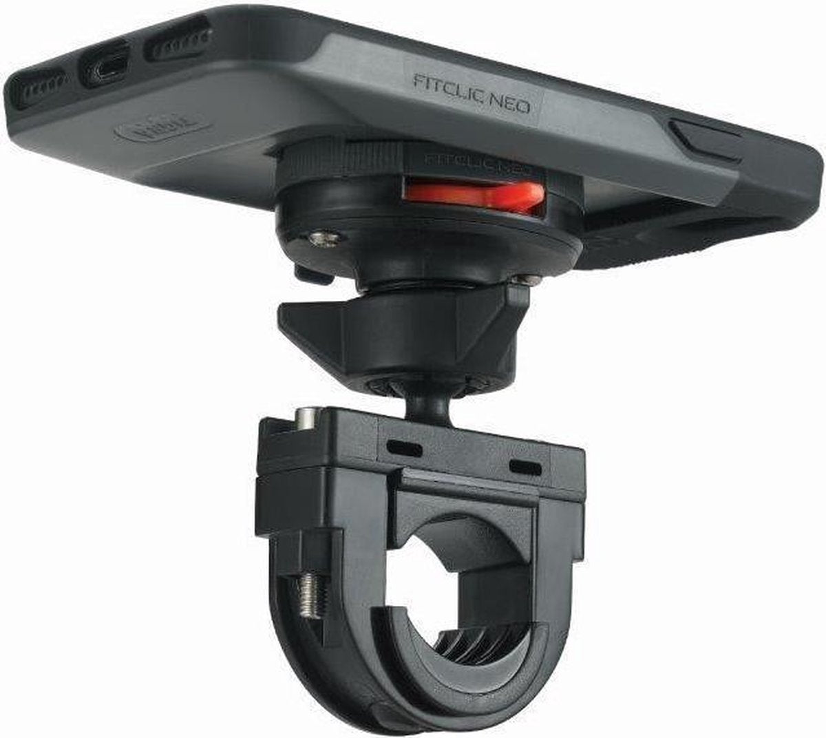 Tigra FitClic Neo Motorcycle Kit Telefoonhouder Motor voor de Samsung Galaxy S9 - Zwart
