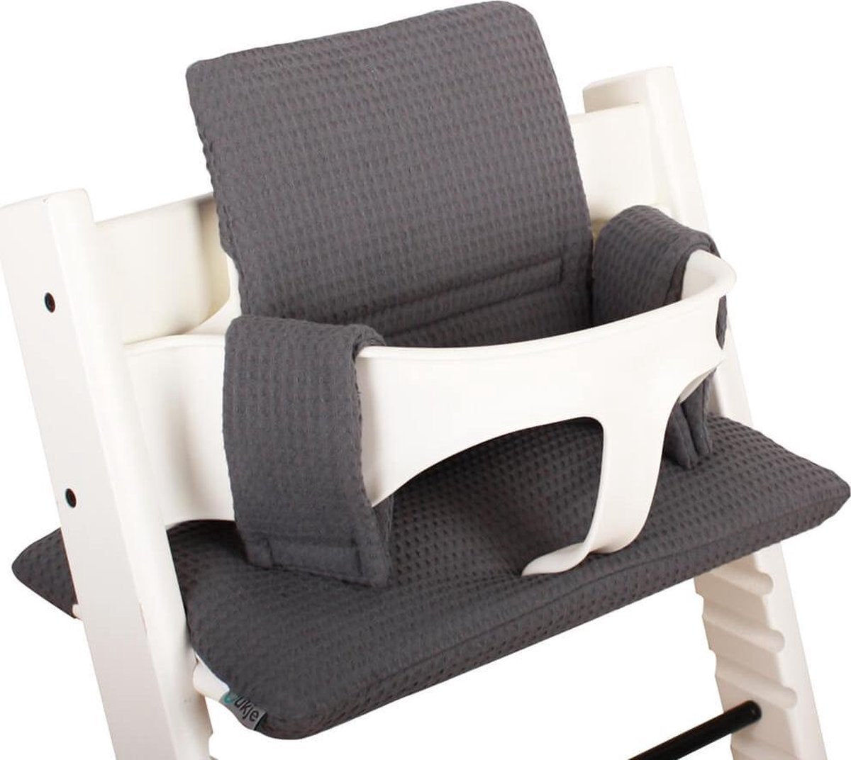 Ukje Kussenset voor Stokke Tripp Trapp - Wafelstof - Grijs