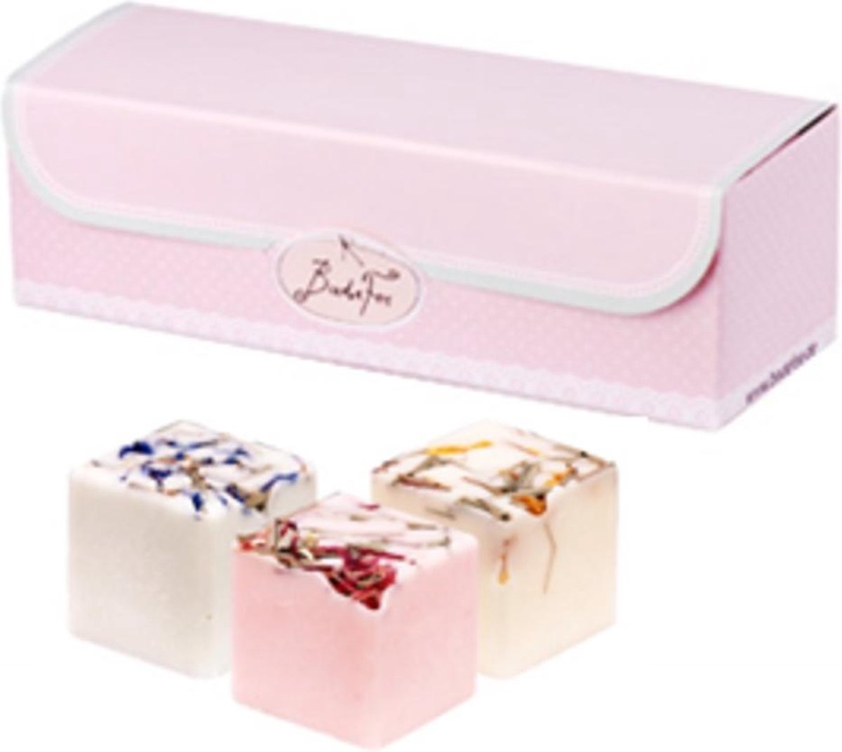 Badefee badkubus met een wellnessfactor summer breeze cadeaudoosje met drie de soorten